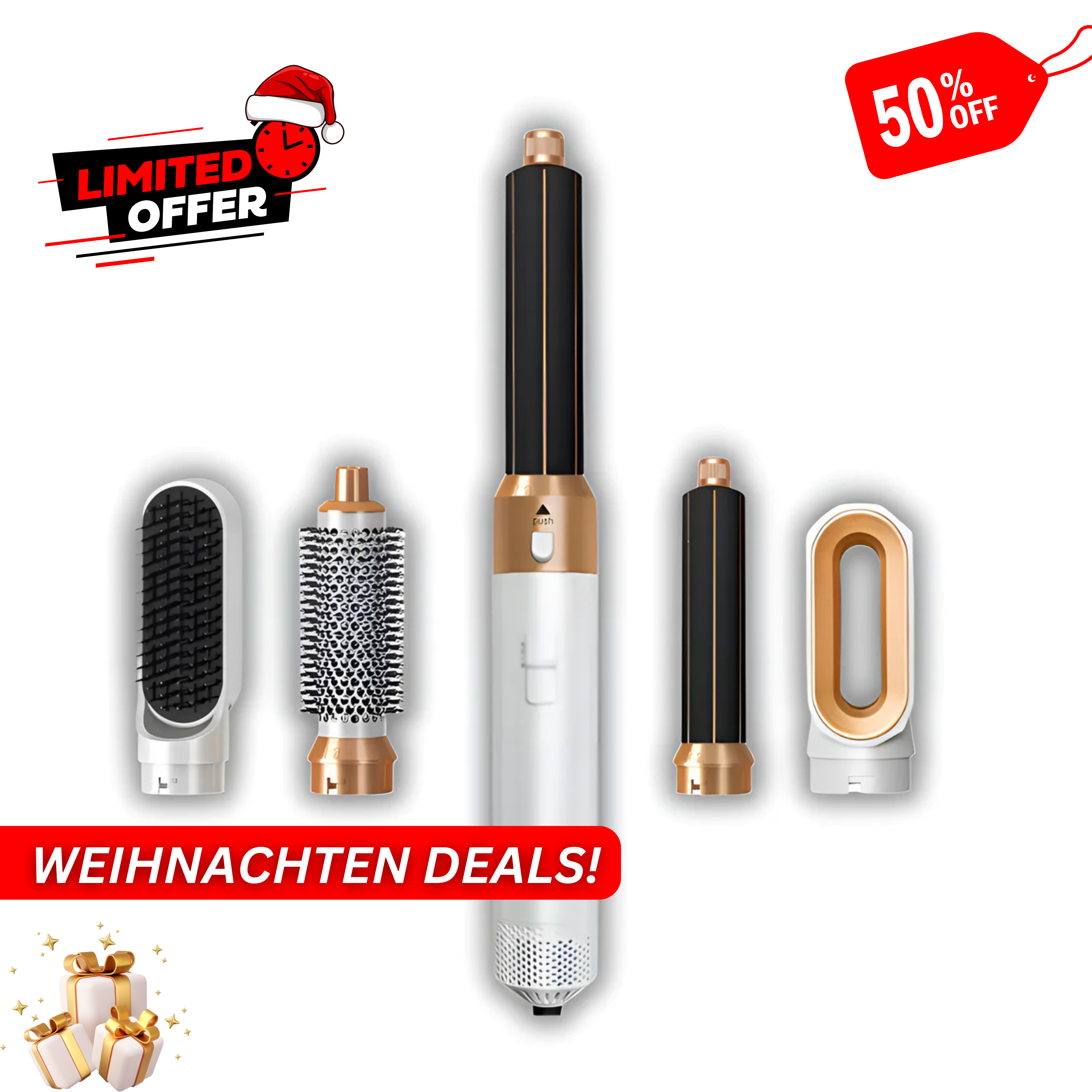 Weihnachten Deal - Trueglow's - 5 in 1 Luxus-Haarstyler