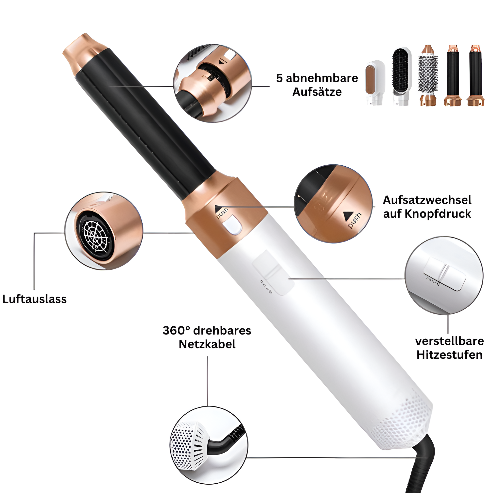 Trueglow's - 5 in 1 Luxus-Hairstyler