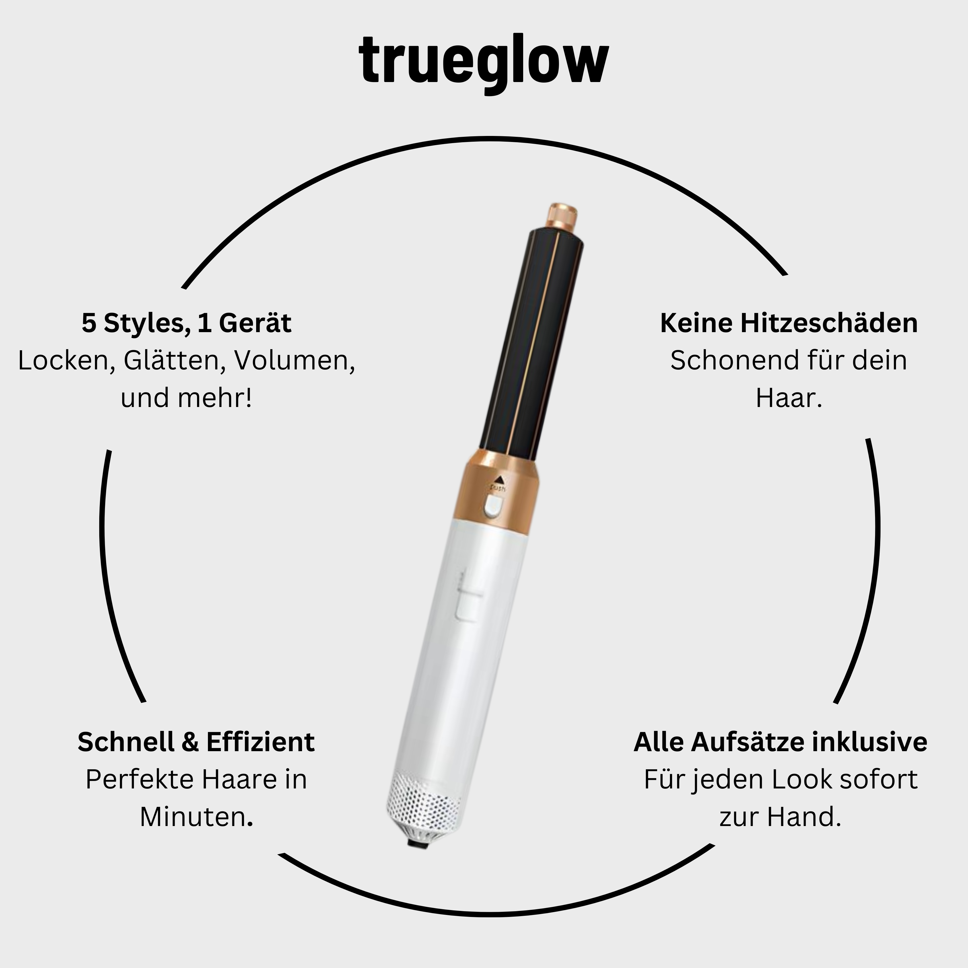 Trueglow's - 5 in 1 Luxus-Hairstyler