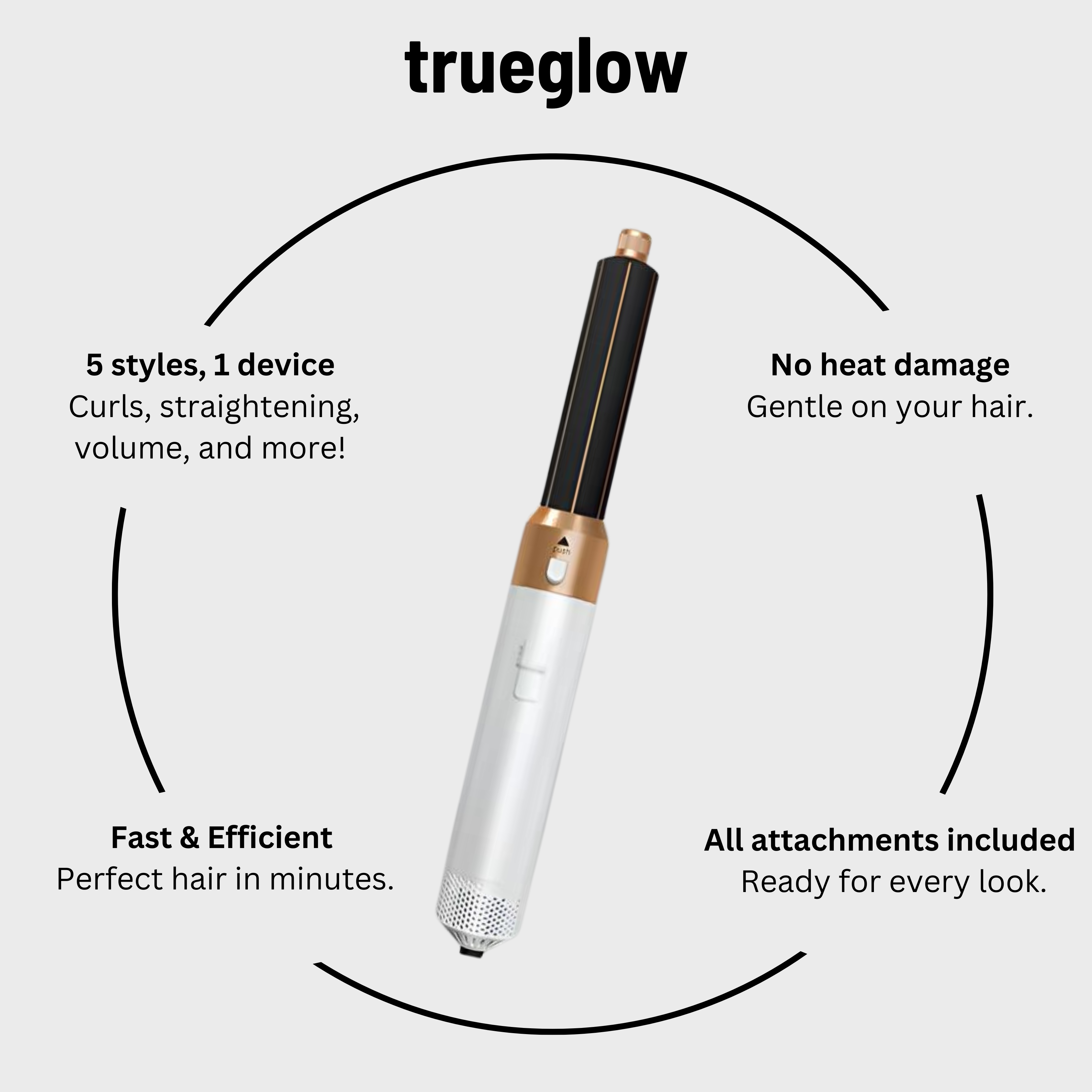 Trueglow's - 5 in 1 Luxury Hair styler