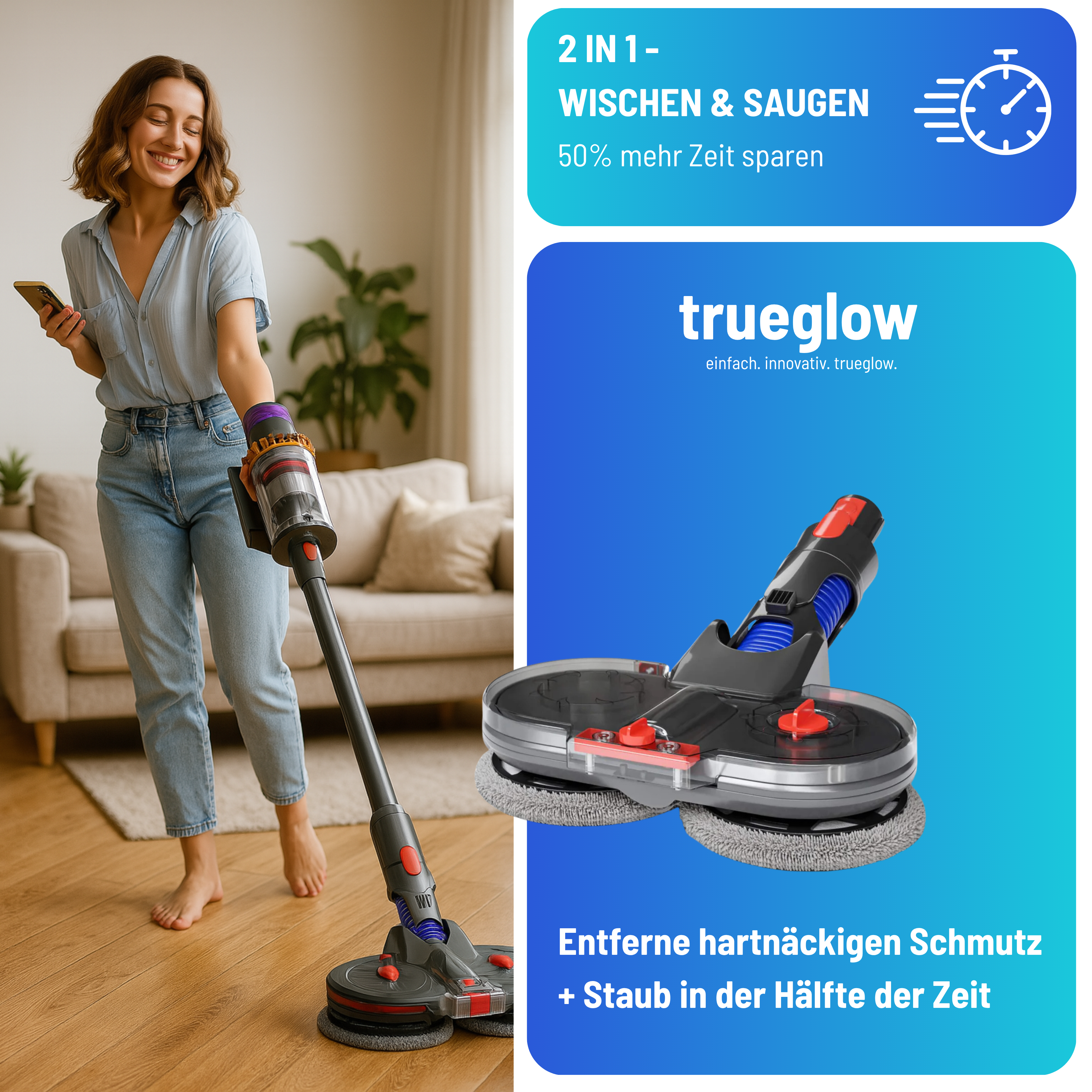 Dyson's 2 in 1 Wischaufsatz